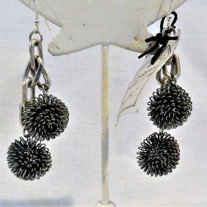 Camille K Wire Double Disc Dangle Earrings